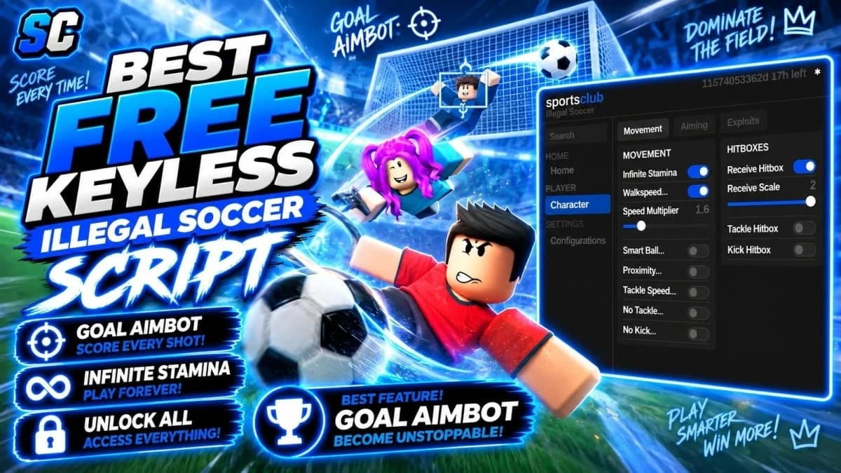 Free Illegal Soccer Script | Goal Aimbot, Unlock All, Speed